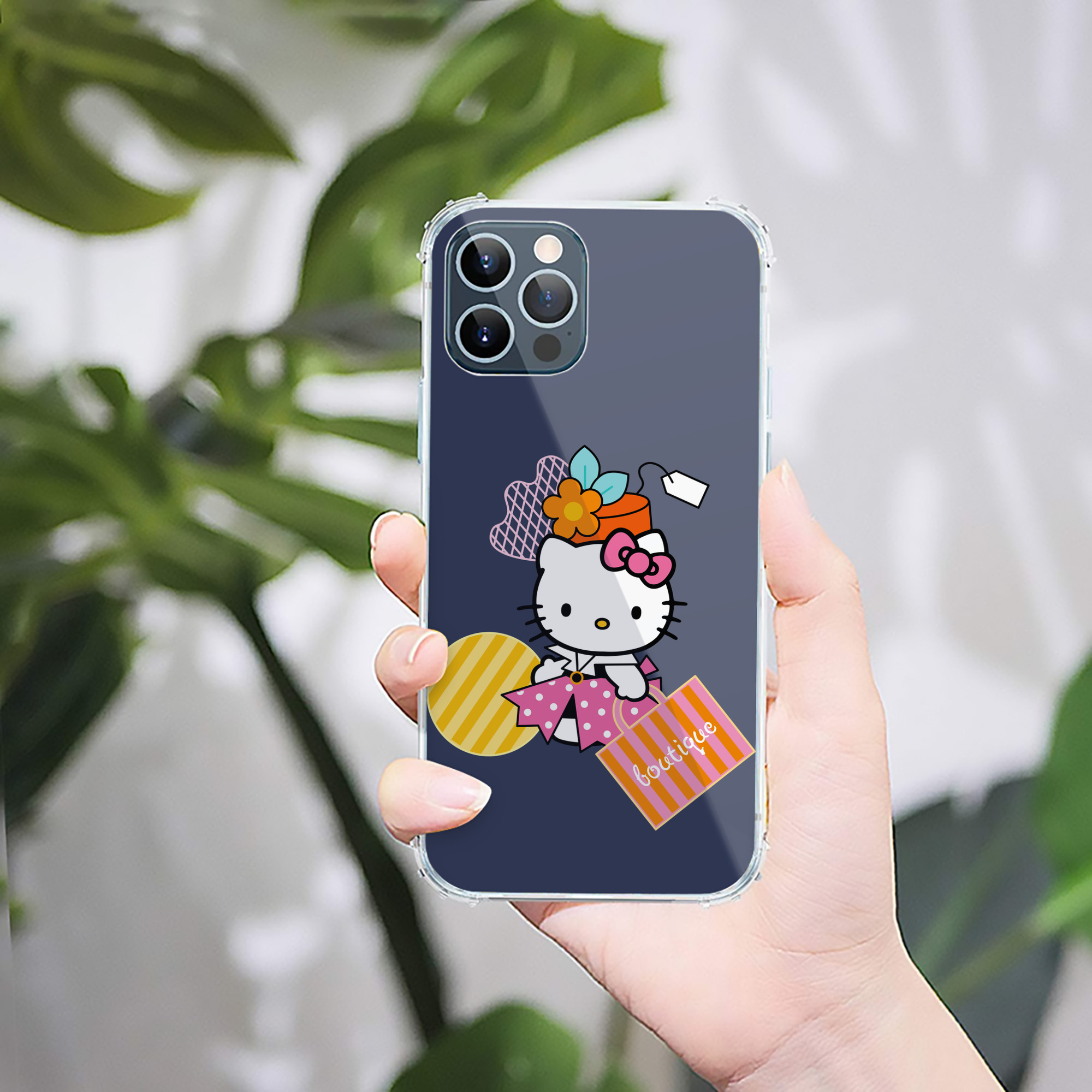 （画像用） Hello Kitty ハローキティ 【iPhone 12シリーズ対応】透明スマホケース（クリアソフトケース）